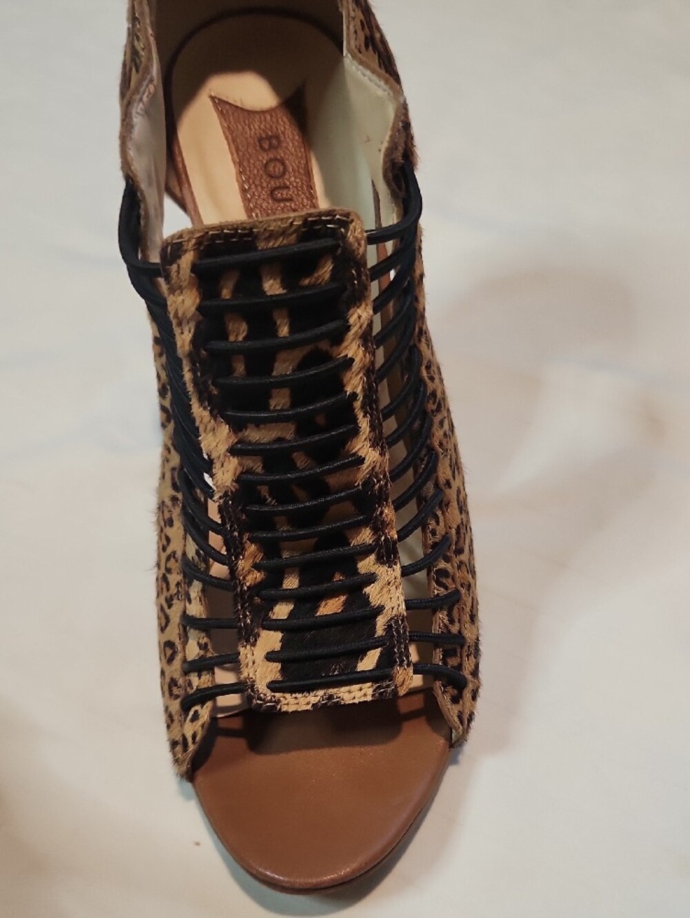 Boutique 9 Leopard & Zebra Print Strappy High Heel Sandals - Brown/Black Sz 8.5 - Picture 7 of 8